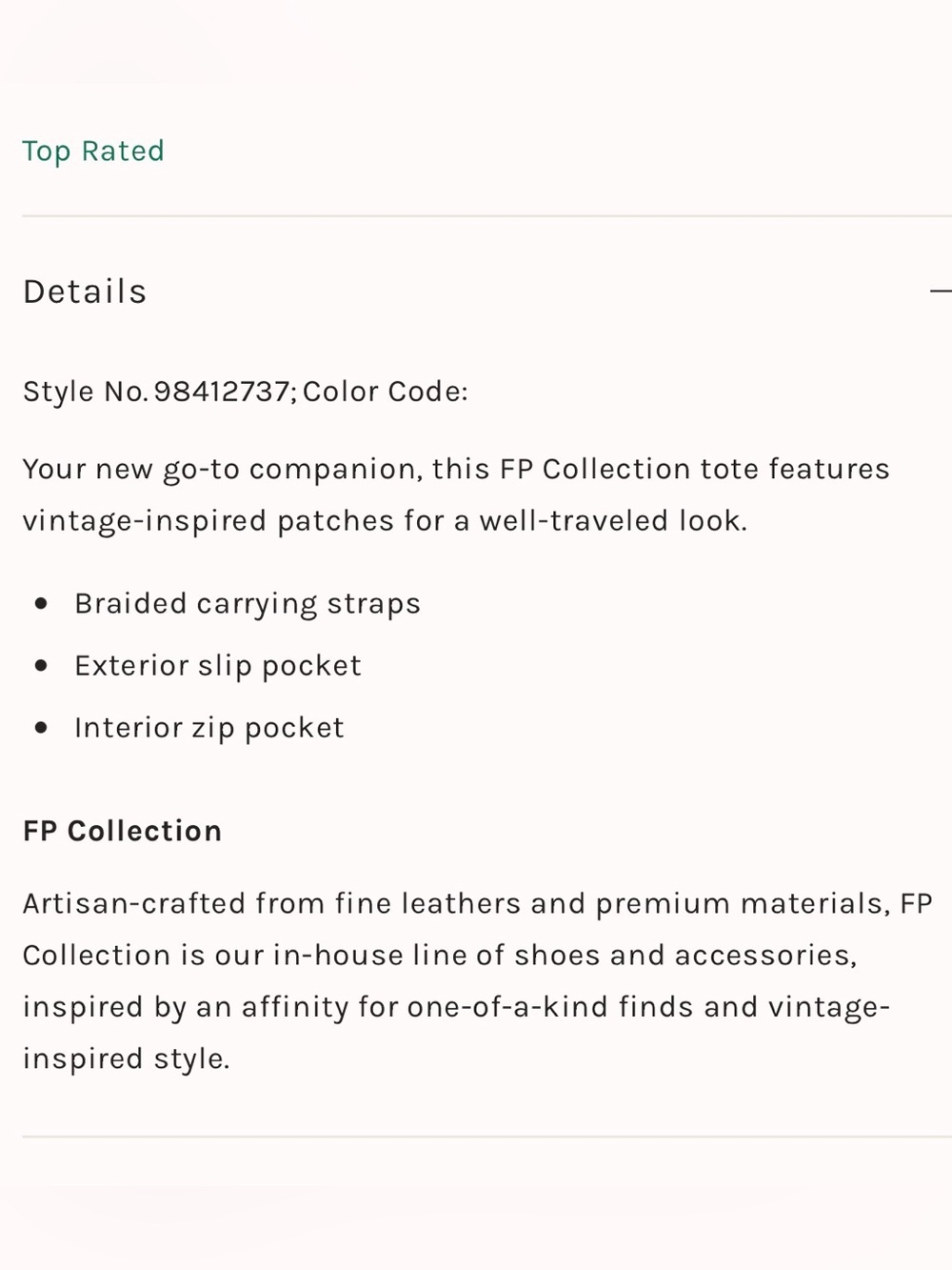 FREE PEOPLE Carryall Tote Bag - Been There Badge - Picture 5 of 11